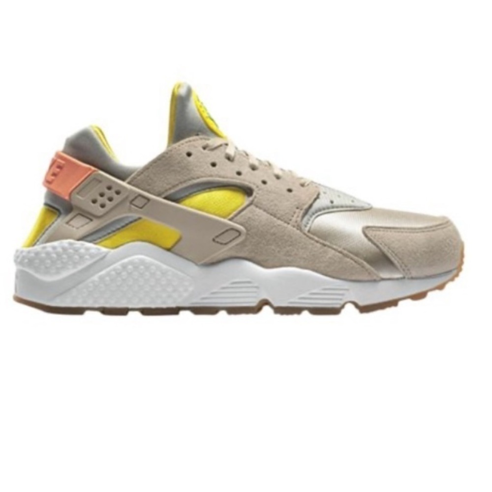 NIKE Air Huarache Run PRM Premium Metallic Silver Sunset Glow Size 7.5